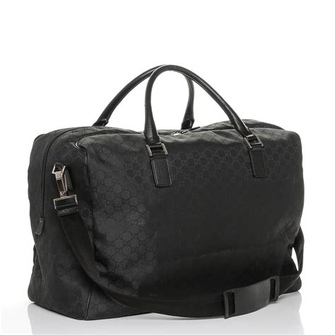 gucci duffle travel bag black|gucci monogram large duffle.